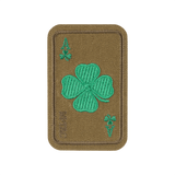 M-Tac Patch Lucky Card (brodeerattu) kirjailtu apilanlehti Cordura 500D:ssä, symboli onnelle ja suojalle. Velcro-kiinnitys.