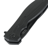 M-Tac Outdoor & Militær Type 6 mustalla G10-komposiittikahvalla, taitettuna näkymä.