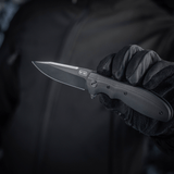M-Tac Outdoor & Militær Type 6 mustalla G10-komposiittikahvalla.