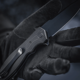 M-Tac Outdoor & Militær taittoveitsi - Type 6, musta G10-komposiittikahva ja kromattu ruostumaton terä, taktinen tyyli.
