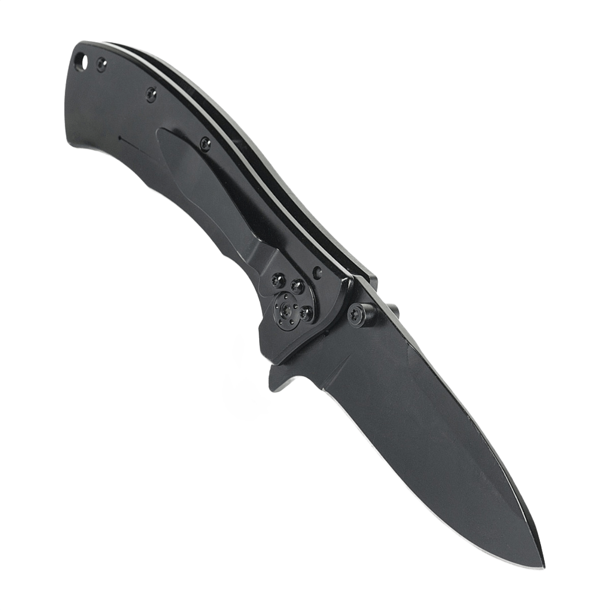 M-Tac Outdoor & Militær taittoveitsi - Type 7, kevyt taktinen veitsi, mustapinnoitettu kromiterä ja frame-lock-toiminto.