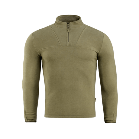 M-Tac Delta Fleece -takki oliivinvihreänä, täydellinen ulkoiluun, mukana peukalonreiät lisämukavuutta varten, valmistettu 190 g/m² fleecestä