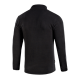 Musta M-Tac Delta Polartec fleece-takki nähtynä takaa, erinomainen lämmöneristys ja hengittävyys, valmistettu 100 % polyesteristä.