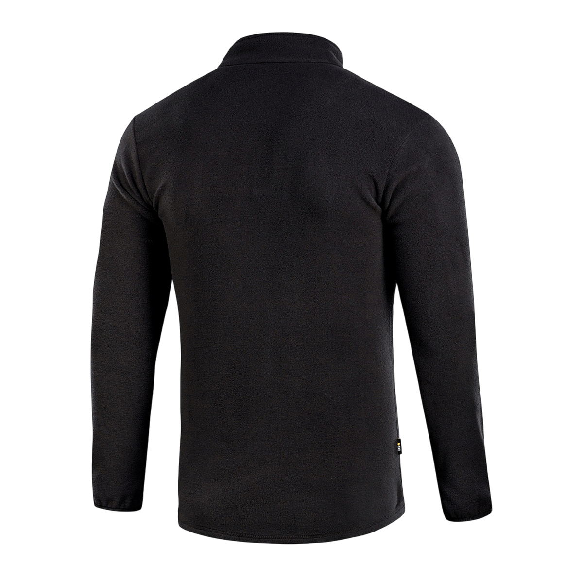 Musta M-Tac Delta Polartec fleece-takki nähtynä takaa, erinomainen lämmöneristys ja hengittävyys, valmistettu 100 % polyesteristä.