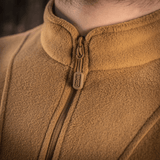 M-Tac Delta Polartec fleece-takki ruskeana vetoketjedetaljilla, valmistettu hengittävästä ja lämpimästä Polartec® Micro Series -fleecestä.