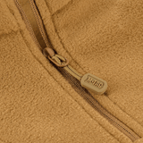Lähikuva vetoketjusta M-Tac Delta Polartec fleece-takissa, valmistettu lämpimästä Polartec Micro Series -fleecestä kylmiin päiviin.