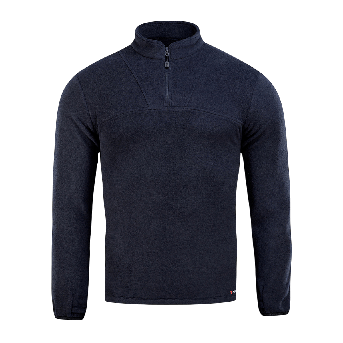 M-Tac Delta Polartec -fleece-takki mustana, valmistettu Polartec® Micro Series -fleecestä, puolivetoketjulla.