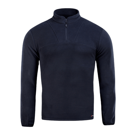 M-Tac Delta Polartec -fleece-takki mustana, valmistettu Polartec® Micro Series -fleecestä, puolivetoketjulla.