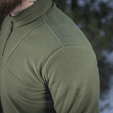 M-Tac Delta Polartec fleece-takki vihreänä, puolivetoketjulla, sopii kylmiin päiviin, valmistettu kestävästä ja hengittävästä Polartec® Micro Series -fleecestä.
