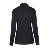 Tummanharmaa M-Tac Delta Polartec -naisten fleece-takki nähtynä takaa, valmistettu Polartec® Micro Series -fleecestä, tarjoaa korkeaa mukavuutta ja lämpöä.