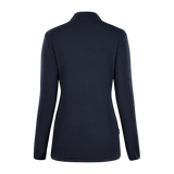 M-Tac Delta Polartec -naisten fleece-takki nähtynä takaa, tyylikäs musta malli, tehty pehmeästä ja lämpimästä Polartec® Micro Series -fleecestä.