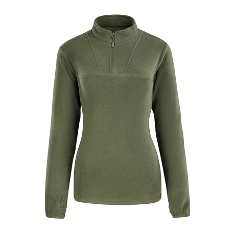 M-Tac Delta Polartec -naisten fleece-takki oliivinvihreänä, mukava ja lämmin, ihanteellinen kylmiin päiviin.
