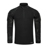 M-Tac Combat Shirt Gen.II Pro NYCO Extreme Black Multicam® -kuosissa palosuojatulla Polartec-materiaalilla, sopii taktiseen käyttöön.