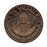 M-Tac Patch Til Valhall PVC viikinki-kuvioilla ja korpeilla, sopii univormuihin, laukkuun tai taktiseen varustukseen. Velcro-takapuoli, halkaisija 80 mm.
