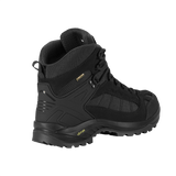 M-Tac Taktiske Demi-Season Støvler Pro Line kestävästä suede- ja Cordura-materiaalista, Vibram-pohja pitoa ja vakautta varten, musta malli.