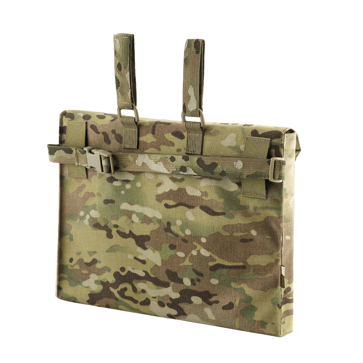 M-Tac Bundeswehr-makuualustan laukku maastokuvioidusta materiaalista, säädettävä solki ja tarrakiinnitys, galleria-asento 1.