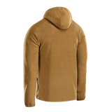 M-Tac Lite Microfleece Hættetrøje vaaleanruskeana, takaa kuvattuna, hengittävästä mikrofleecestä joustavilla reunoilla mukavan istuvuuden takaamaan.