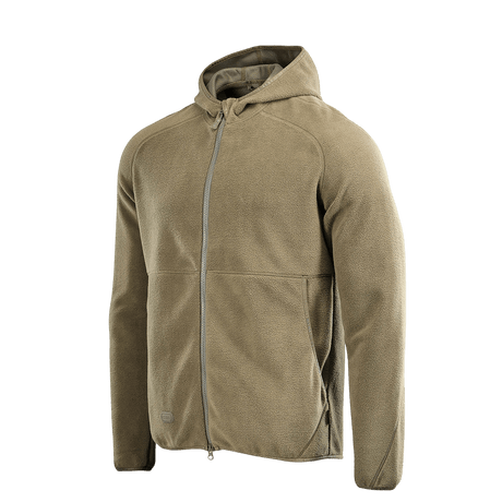 M-Tac Lite Microfleece Hættetrøje beigen värisessä mikrofleecessä, hupulla, suunniteltu mukavuuteen ja liikkumisvapauteen.
