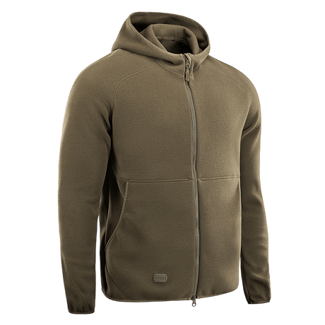 M-Tac Lite Microfleece Hættetrøje vaaleanruskeana, kevyt ja joustava materiaali hupulla ja vetoketjulla, sopii arkeen ja ulkoiluun.