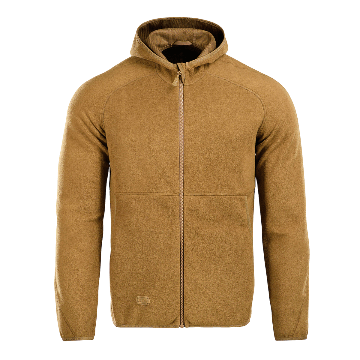 M-Tac Lite Microfleece Hættetrøje ruskeassa, kevyessä mikrofleecessä joustavalla reunuksella ja hupulla, sopii arkeen ja ulkoiluun.