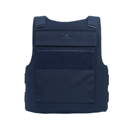 Anorak Duty II Cover liivi, ergonominen muotoilu poliiseille, valmistettu CORDURA®:sta ja 3D SPACER Coolmax®:sta antibakteerisia ominaisuuksia varten.