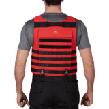 Punainen Anorak Instructor I Cover ergonomisella muotoilulla ja PALS webbingillä, ihanteellinen poliisille ja sotilaalliselle käytölle; fokus toiminnallisuudessa.