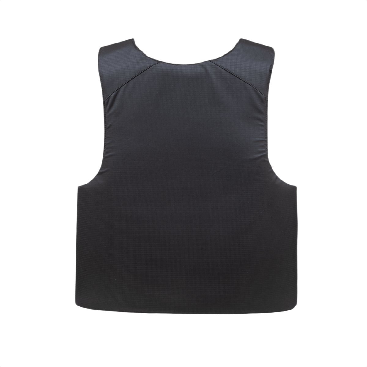 Anorak Rhodium® Concealable IV pistos- ja luotisuojaliivi takaa kuvattuna, suunniteltu huomaamattomaan arkikäyttöön ja laajaan suojaan