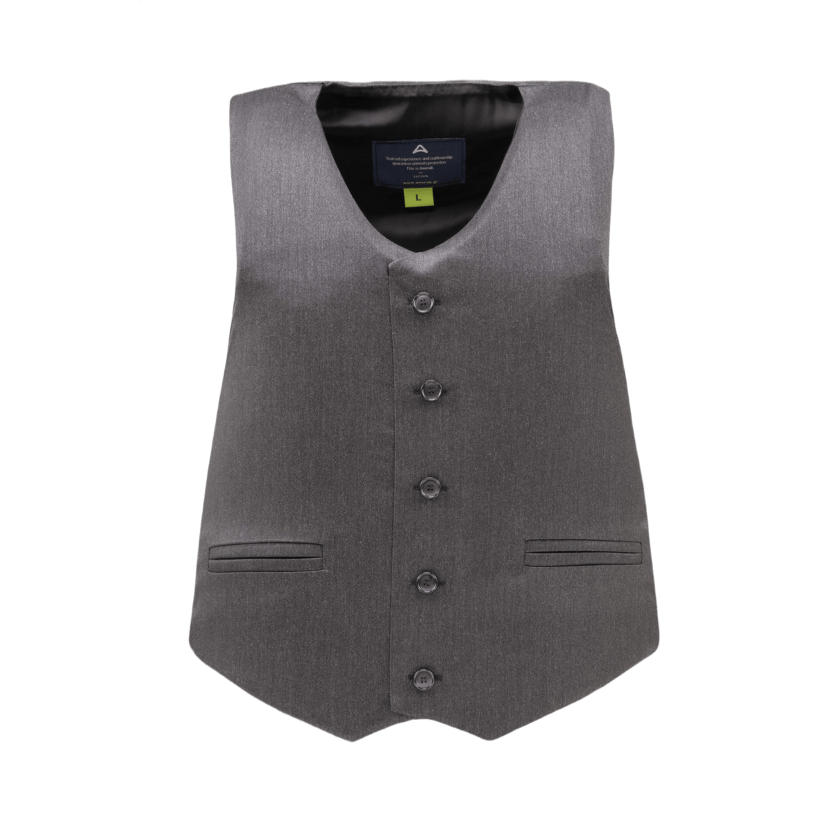 Anorak Rhodium® VIP I harmaa pukuliivi huomaamattomaan kehon suojaukseen ja mukavuuteen.