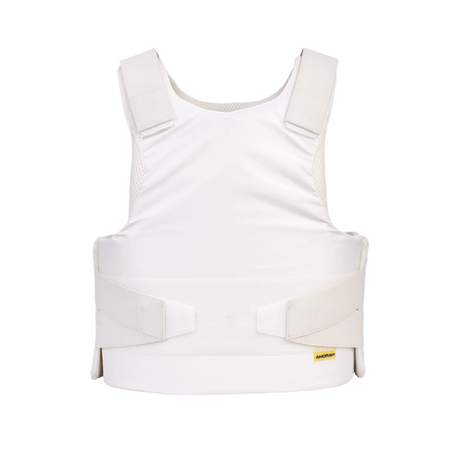 Anorak Concealable II Cover valkoinen, piilotettuun kantoon RIP-STOP Dry Comfort XT®:llä ja SPACER Coolmax®:lla maksimaaliseen suojaukseen.