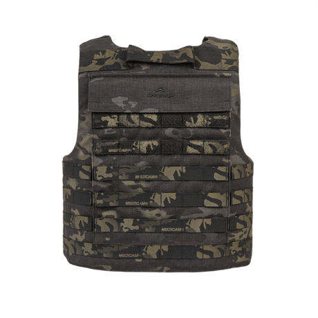 Anorak Tactical I MultiCam® Cover 360° PALS webbingillä MOLLE-varusteille, ihanteellinen poliisi- ja sotilashenkilöstölle, ergonomisella muotoilulla.