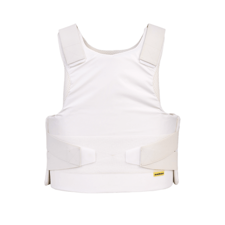 Anorak Topaz® Concealable II -pistosuojaliivi, veitsi- ja pistosuojaava pehmeäpanssari, Level 1 -suoja, korkea piilotettavuus vaatteiden alla.