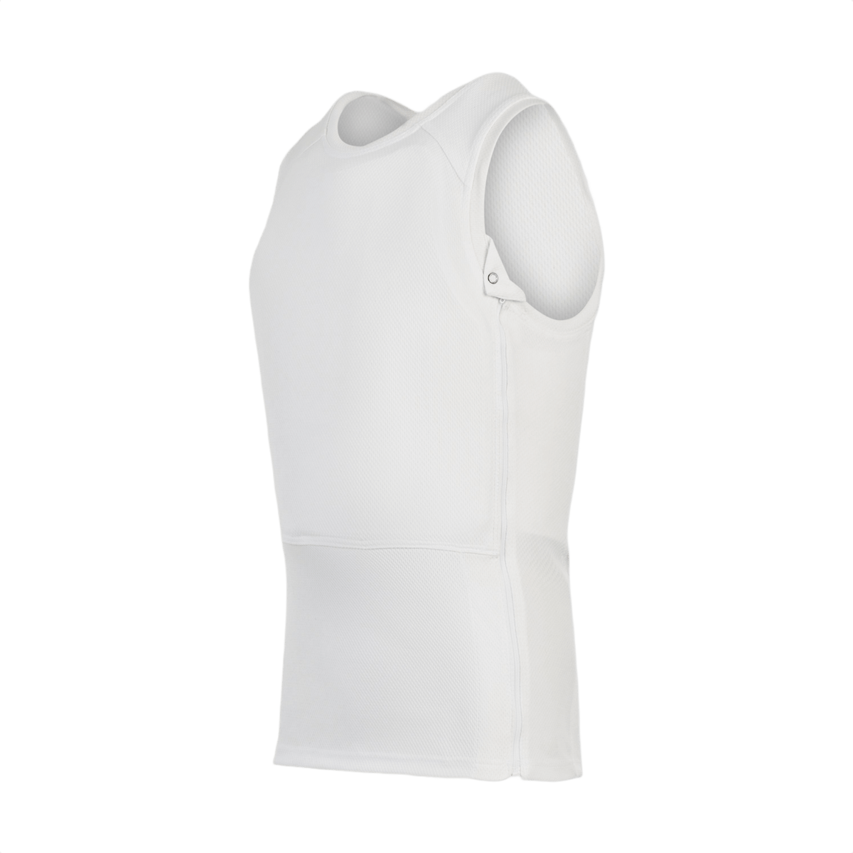 Anorak Undershirt II Cover valkoinen, antibakteerinen ja lämpötilaa säätelevä, suunniteltu huomaamattomaan käyttöön paitojen alla.