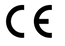 CE-mærkning symbol med bogstaver C og E i sort