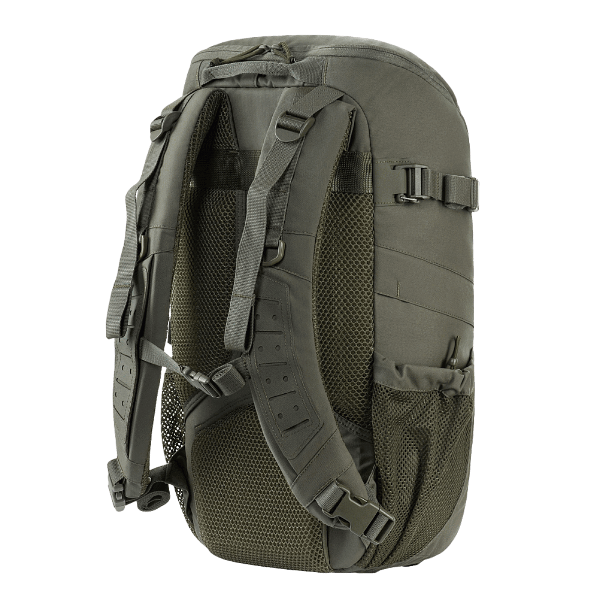 M-Tac Rygsæk Gen. II Elite – Small, pehmustetut olkahihnat, verkollinen selkäpaneeli ja joustavat sivutaskut, galleria-asento 1.