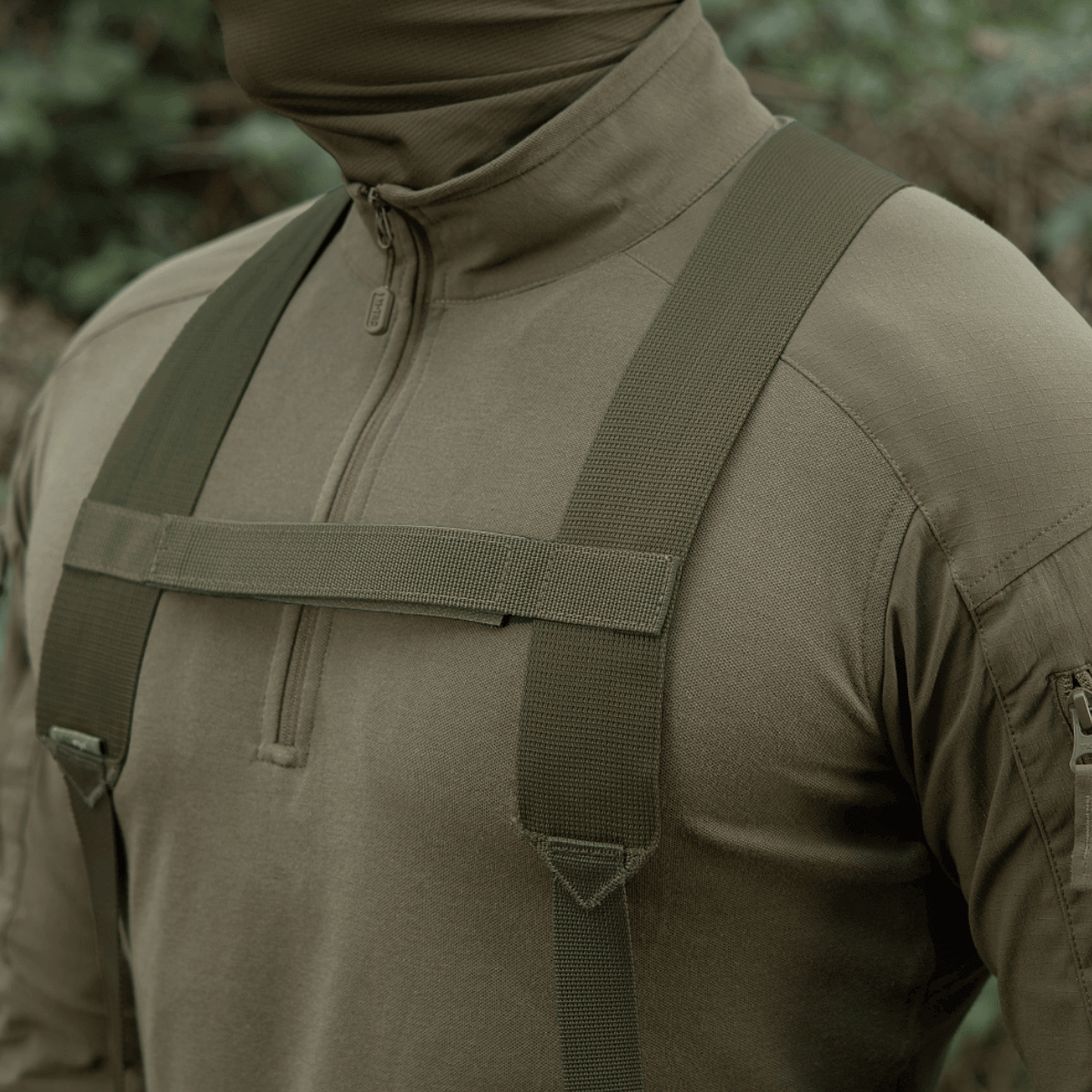 M-Tac Elite -taktisen vyön olkahihnat, oliivinvihreä, tiheä MIL-SPEC-webbing ja säädettävä pituus, galleria, sijainti 1
