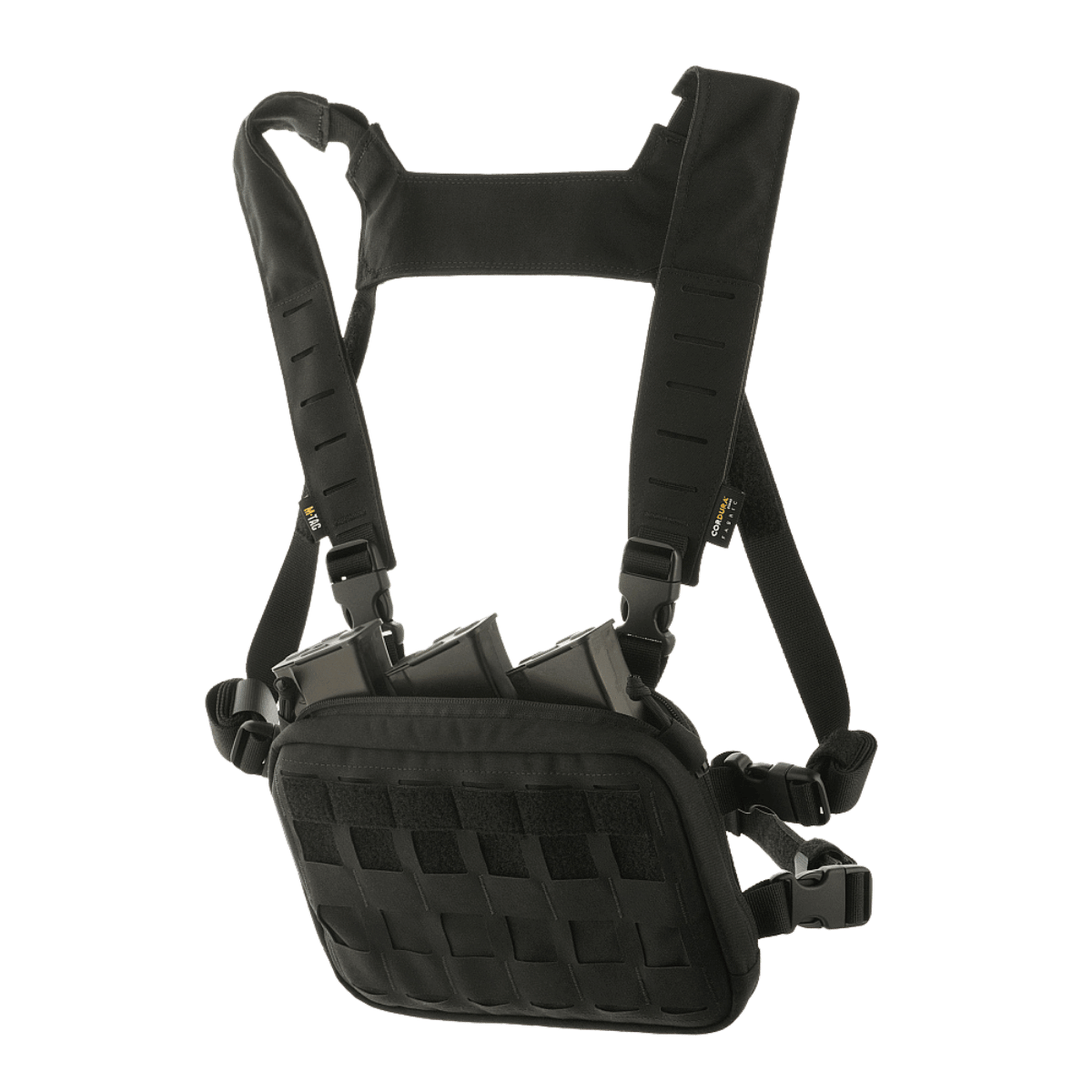 M-Tac Chest Rig Elite kestävästä Cordura 500:sta, MOLLE Laser Cut -paneeli, H-valjaat ja NIJ-sertifiointi, taktinen rintalaukku, galleria, sijainti 1