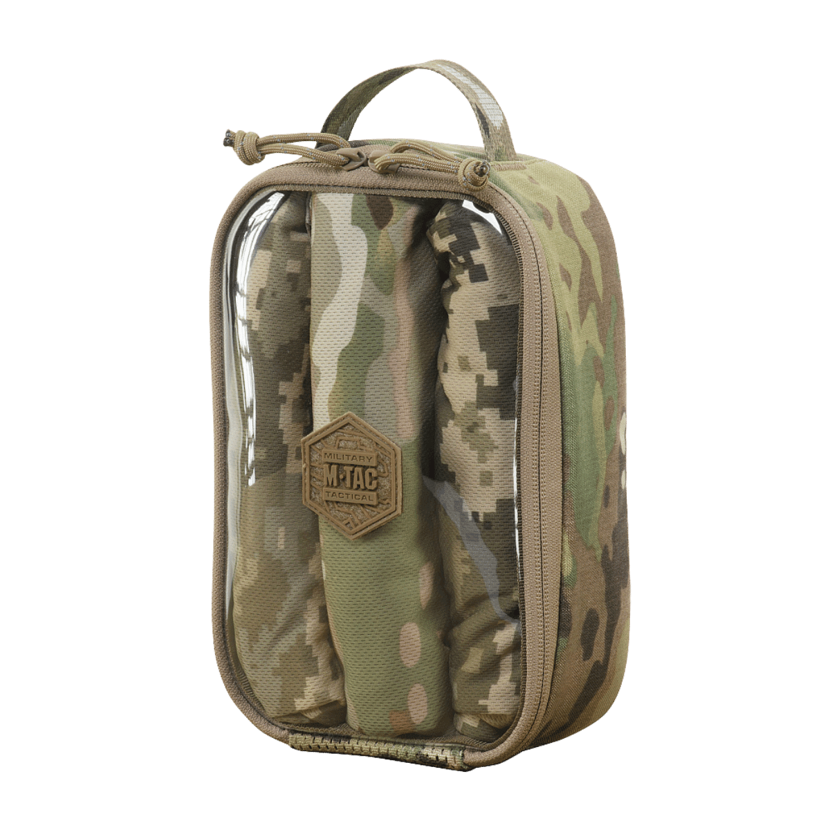 M-Tac Utility Organizer Transparent Elite Small Gen. II multicam-kuosissa, läpinäkyvällä etupaneelilla, robusti materiaali ja NIJ-sertifiointi, galleria, sijainti 1