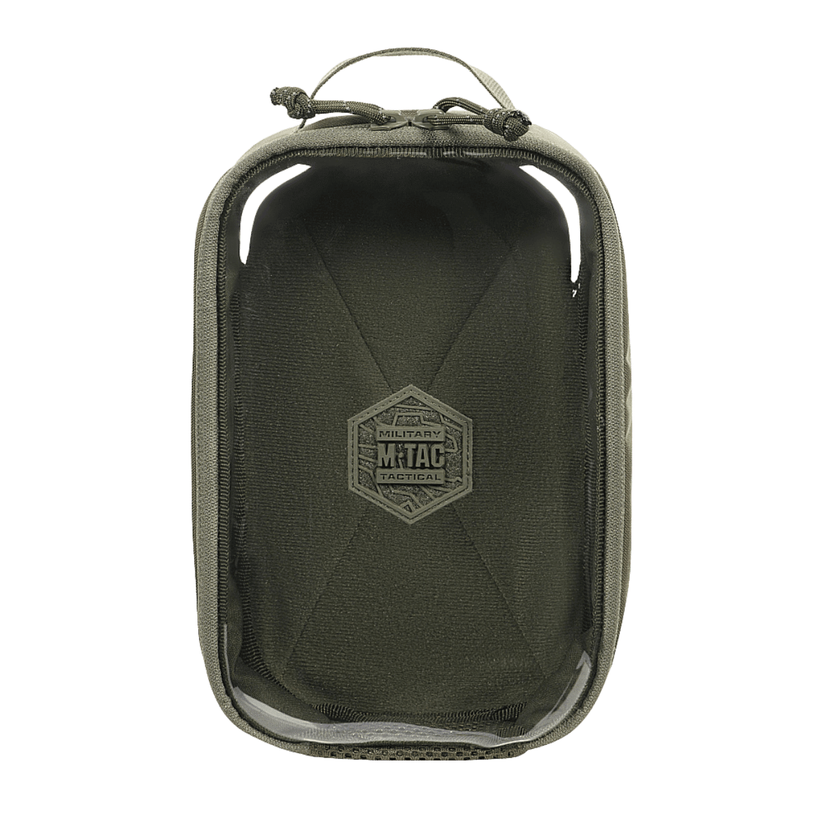 M-Tac Utility Organizer Transparent Elite Small Gen. II oliivinvihreänä selkeällä etupaneelilla, kestävä materiaali ja NIJ-sertifiointi, galleria, sijainti 1