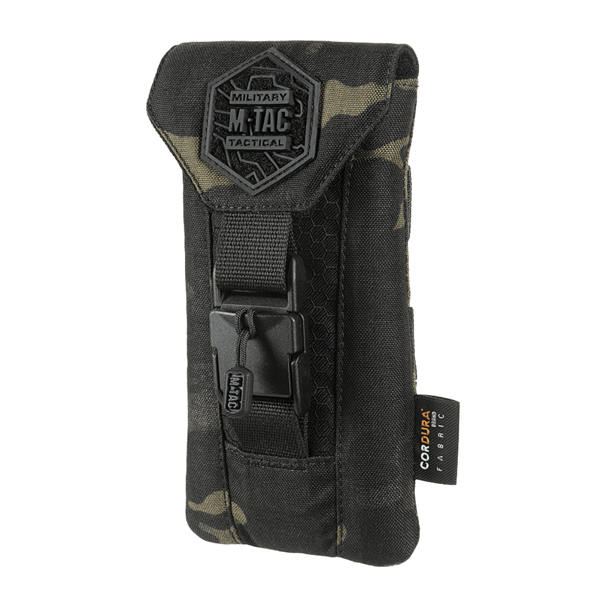 M-Tac Smartphone-laukku Elite Medium Hex mustassa kamuflaasissa, robusti Cordura-materiaali ja NIJ-sertifiointi, galleria, sijainti 1