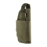 M-Tac Universal Taktisk Hylster Elite Højre, laminoitu Cordura 500D, säädettävä hihna ja MOLLE-liitäntä vyökiinnitystä varten.