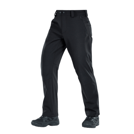 M-Tac Soft Shell Vent -housut, mustat, mukavuutta ja suojaa tuulelta ja kosteudelta.