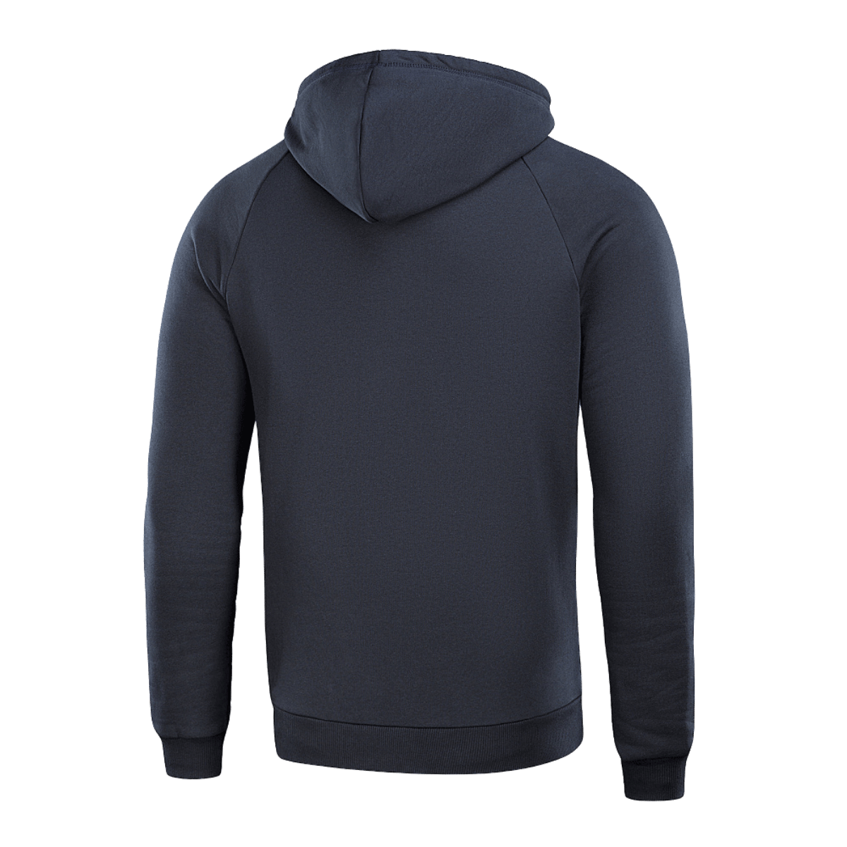 M-Tac Cotton Raglan -huppari mustana takaa, raglanhihat ja väljä istuvuus mukavuuteen ja liikkumisvapauteen.