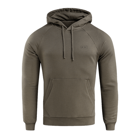M-Tac Cotton Raglan -huppari armeijanvihreänä, raglanhihat ja kengurutasku.