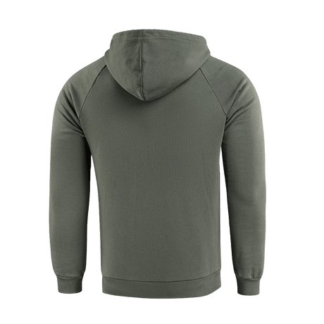 M-Tac Cotton Raglan -huppari takaa kuvattuna, näyttää raglanhihat ja hupun, sopii arkeen ja aktiiviseen elämäntapaan.