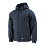 M-Tac Soft Shell Jakke med Liner tummassa värissä, sopii huonoon säähän, irrotettava fleecevuori ja kevyt mutta kestävä muotoilu.