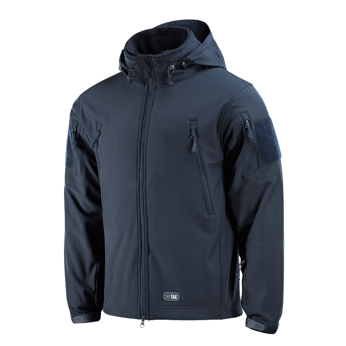 M-Tac Soft Shell Jakke med Liner tummassa värissä, sopii huonoon säähän, irrotettava fleecevuori ja kevyt mutta kestävä muotoilu.