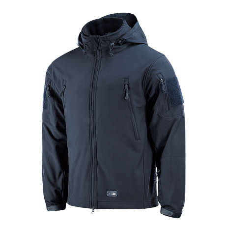 M-Tac Soft Shell Jakke med Liner tummassa värissä, sopii huonoon säähän, irrotettava fleecevuori ja kevyt mutta kestävä muotoilu.