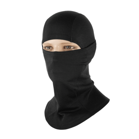 M-Tac Balaclava Ninja Moisture-Wicking Gen.II Polartec mustana, ihanteellinen taktisiin tehtäviin ja ulkoiluun, suojaa tuulelta ja pölyltä