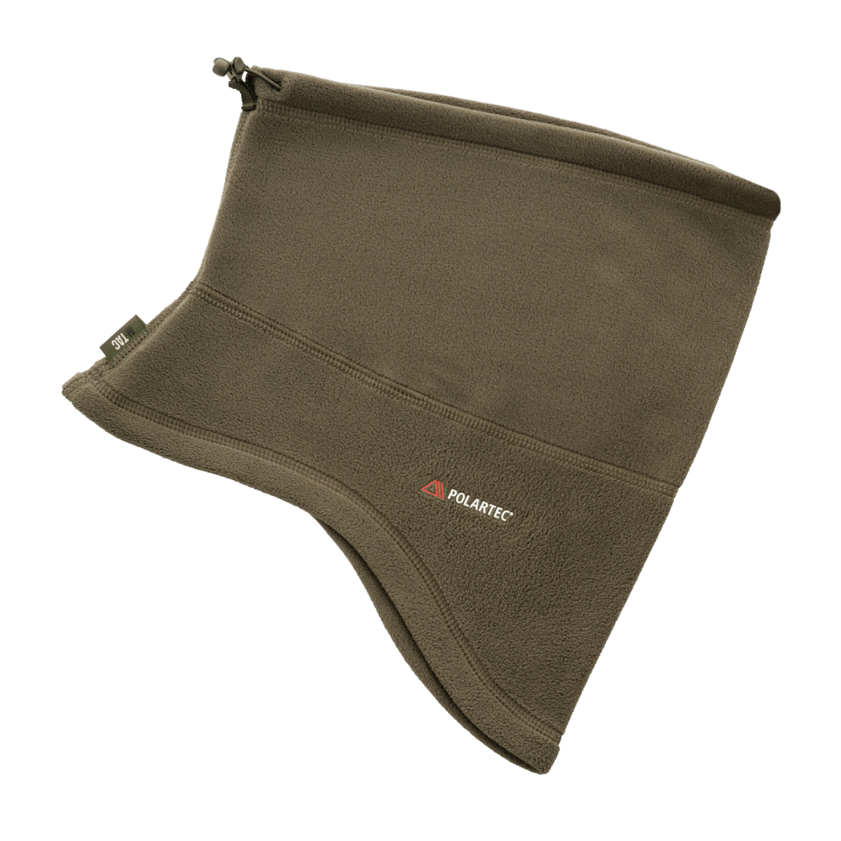 M-Tac anatominen Tube Scarf narulla Polartec oliivinvärisenä narulla, sopii suojaamaan säiltä, valmistettu Polartec Micro Seriesistä