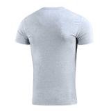 M-Tac T-Shirt 93/7 Summer vaaleanharmaana, takaa nähtynä. Mukava ja hengittävä materiaali, ihanteellinen kesälle.